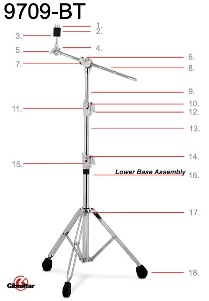 Gibraltar Lower Base Assembly Cymbal Stand Replacement Part - GP-4248