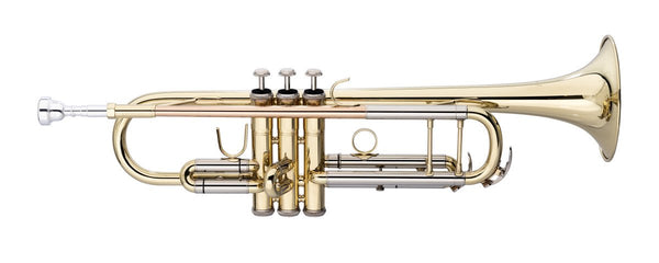 Stagg Bb Trumpet - ML-Bore Leadpipe in Gold Brass w/ Soft Case