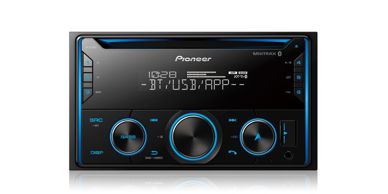 Pioneer 2 DIN Car CD Receiver with Smart Sync, MIXTRAX, Bluetooth - FH-S520BT