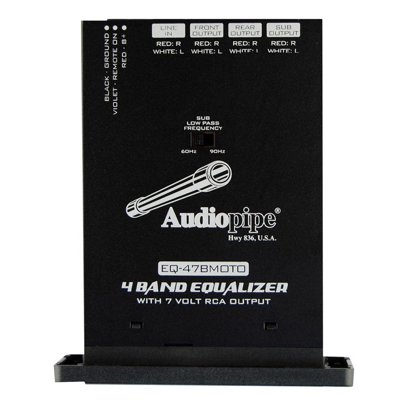 Audiopipe 4 Band 7V Graphic Equalizer EQ-47BMOTO