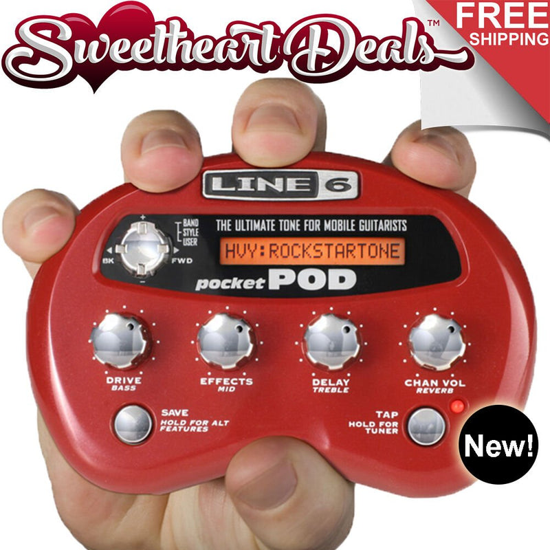 Line 6 Pocket Pod Guitar Amp Emulator Multi Effects Processor