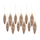 Bronze Frosted Pinecone Drop Ornament (Set of 12)