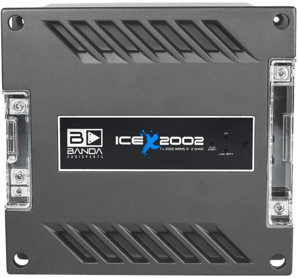 Banda ICE X 2002 2000 Watts 2 Ohm Mono Car Amplifier w/Bass Boost - ICEX2002