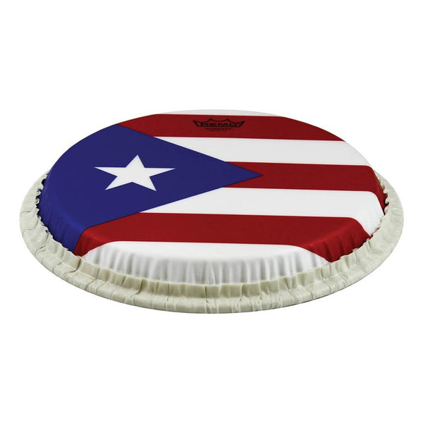 Remo Tucked Skyndeep 11" Conga Drumhead - Puerto Rican Flag Graphic