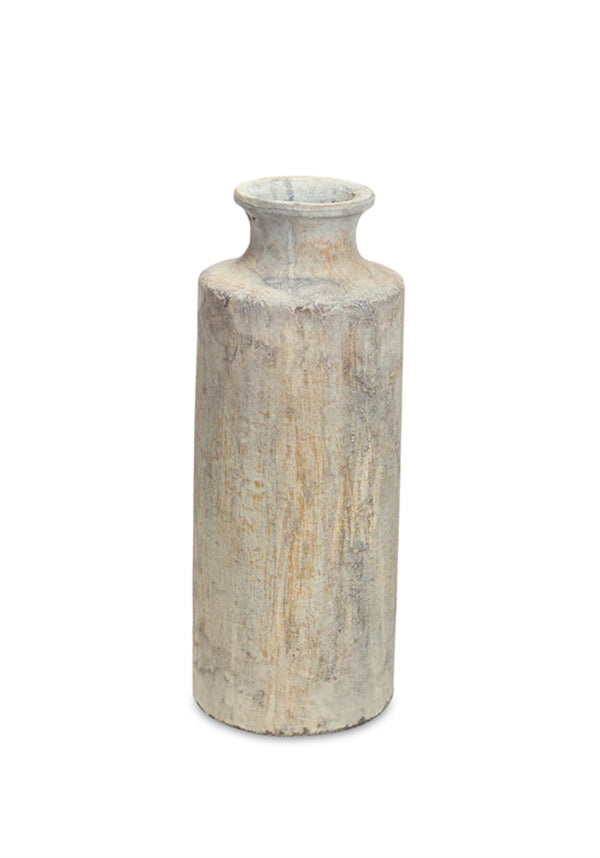 Weathered Ceramic Floor Vase 20"H