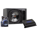 PowerBass Party Pack 12" Subwoofer 2-Channel Amp & Wiring Kit