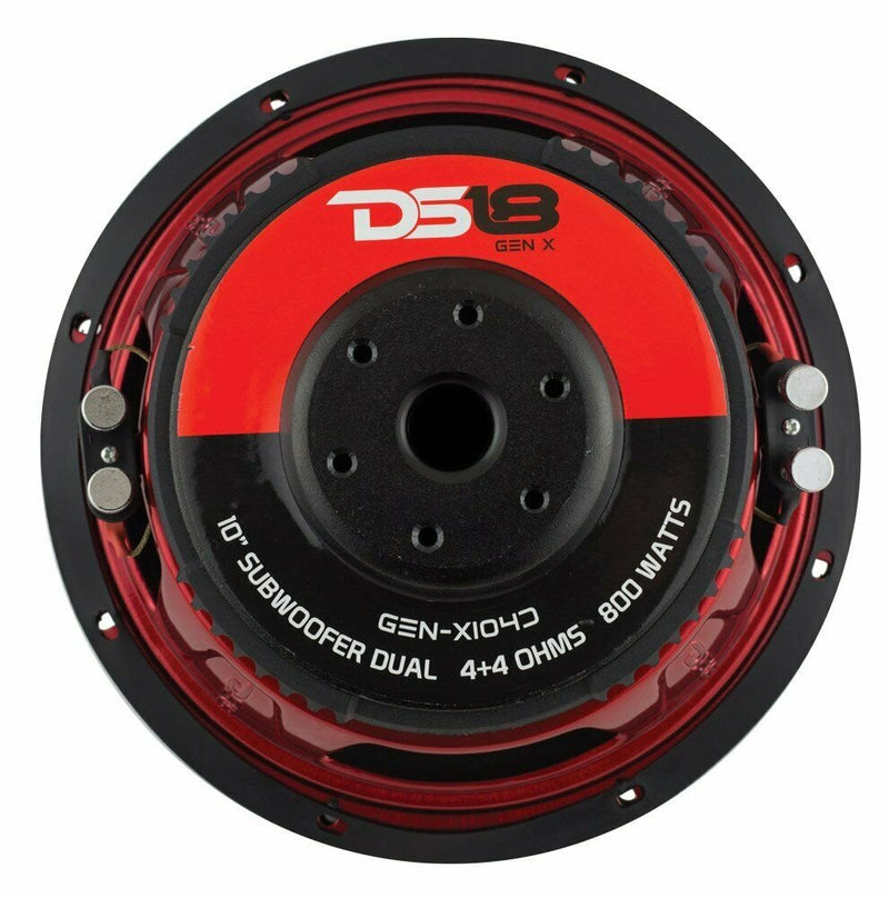 DS18 GEN-X104D 10-in 800 Watts Dual 4-Ohms Voice Coil Car Subwoofer