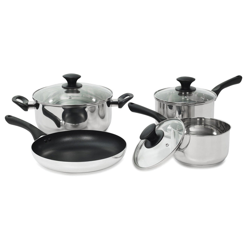 THE ROCK by Starfrit 8-Piece Cookware Set with Bakelite Handles, Black