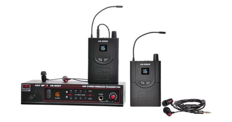 Galaxy Audio AS-950-2N Wireless In-Ear Twin Pack Monitor System - N: 518 to 542