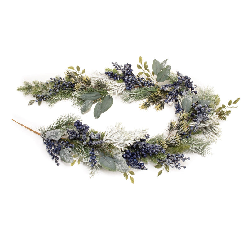 Pine Cone Berry Twig Garland (Set Of 2) 5'L Plastic