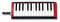 Suzuki B-24 Bass Melodion 24 Keys with Case and Mouthpiece Red