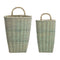 Sage Woven Wicker Wall Baskets (Set of 2)