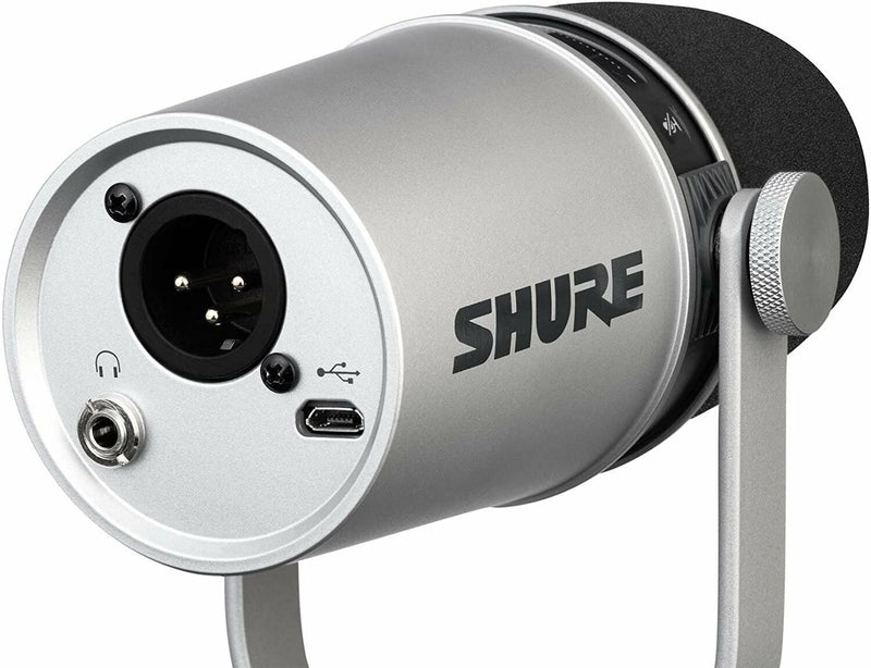 Shure MV7 Podcast Dynamic  USB/XLR Microphone - Silver - MV7-S-U - New Open Box