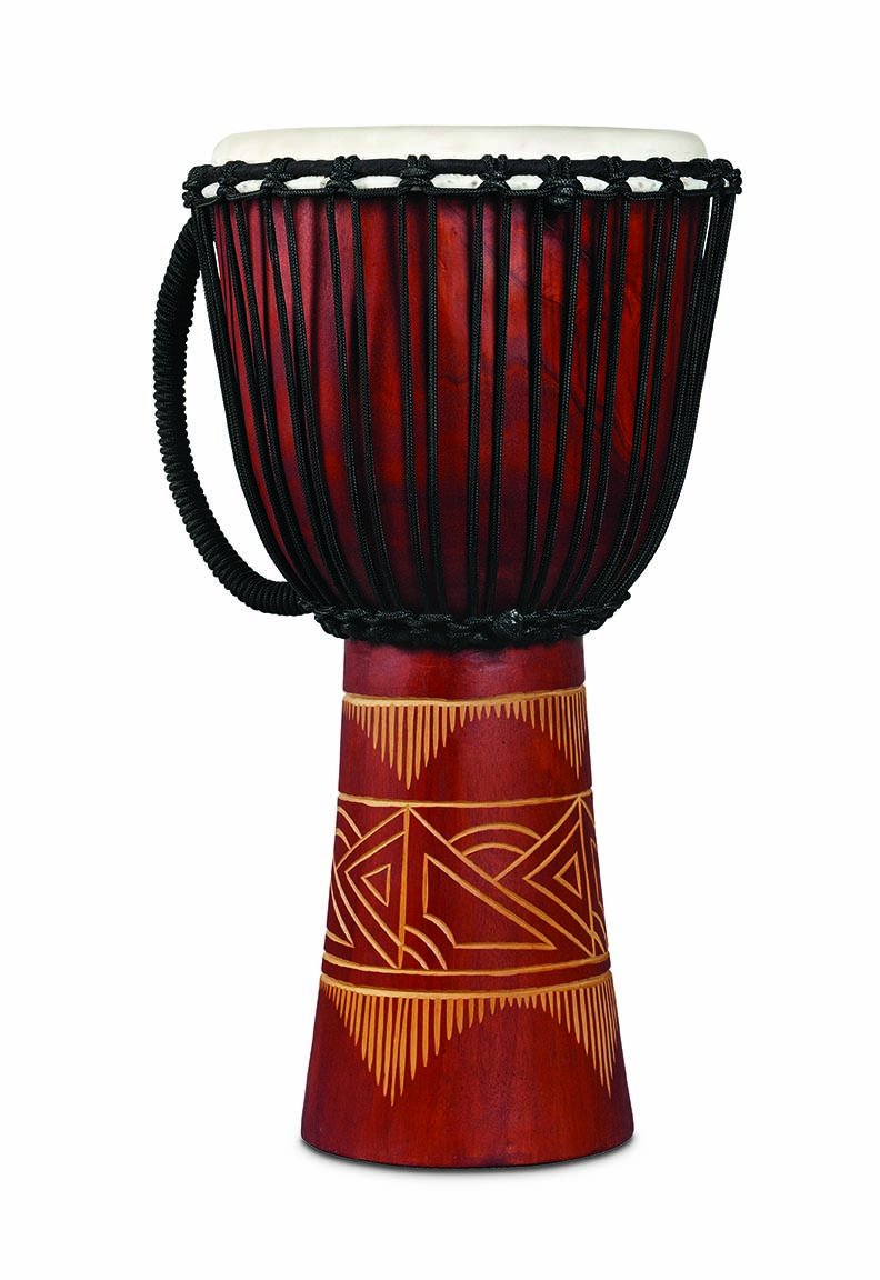 Latin Percussion World Beat Wood Art Large Djembe - Red - LP713LR