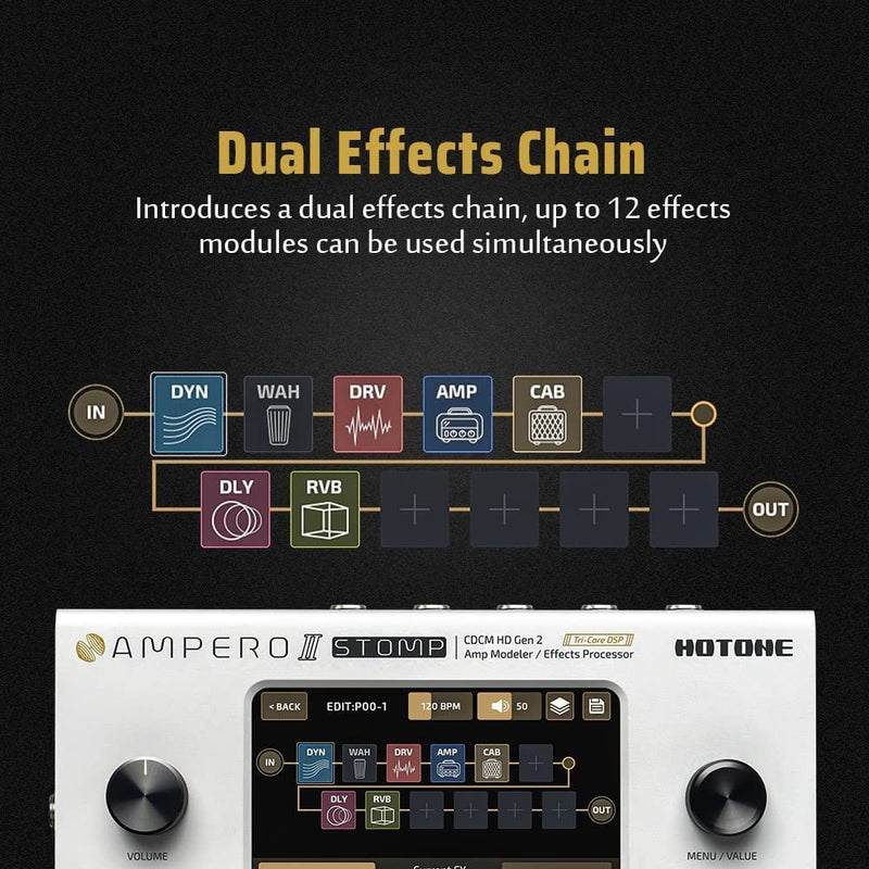 Hotone Ampero II Stomp Modeler and Effects Processor - MP-300