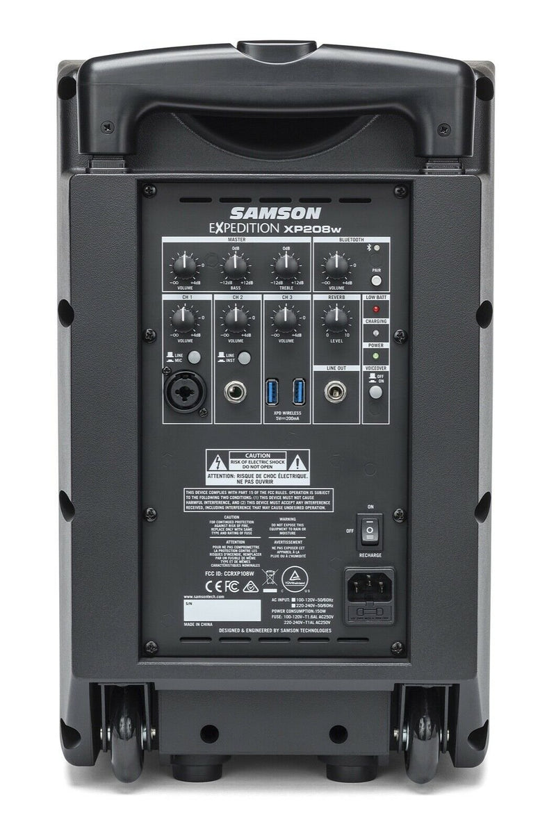 Samson Expedition Rechargeable Portable PA w/ Microphone and Bluetooth - XP208w