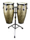 Tycoon 10″ & 11″ Kinetic Gold Congas Double Stand – Black Powder - STCS-B KG/D