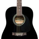 Stagg Dreadnought Acoustic Guitar - Black - SA20D BLK