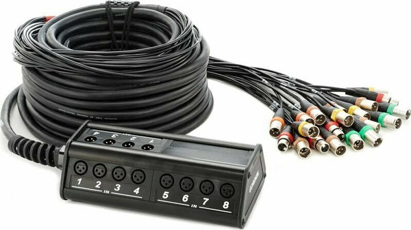 Cordial 16-In/4-Out XLR Connectors 50' Multi-Pair Snake w/ Stage Box - CYB16-4C1