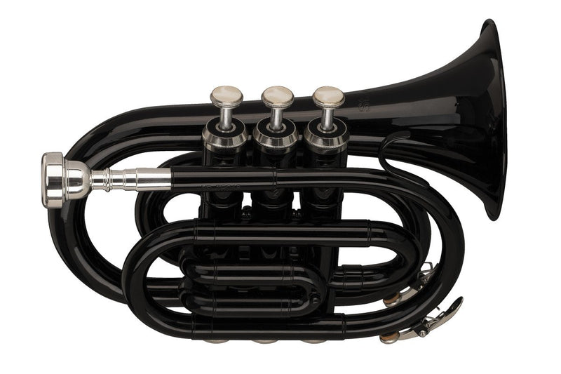 Stagg Bb Pocket Trumpet with Brass Body - Black - WS-TR248S