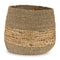 Woven Seagrass Basket with Wicker Accent (Set of 2)