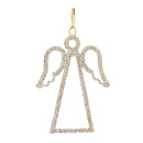 Jeweled Angel Outline Ornament (Set of 12)