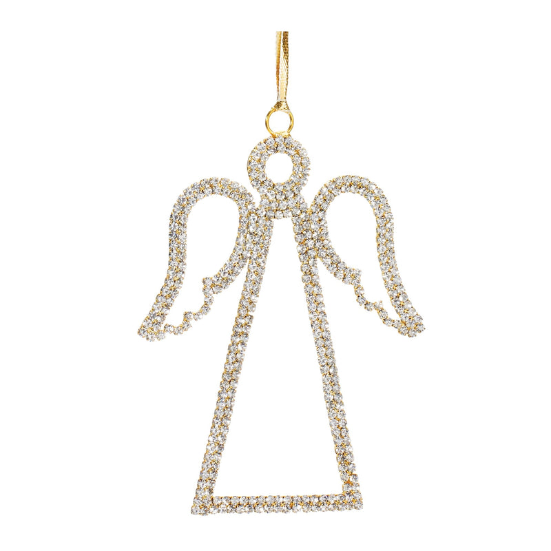 Jeweled Angel Outline Ornament (Set of 12)