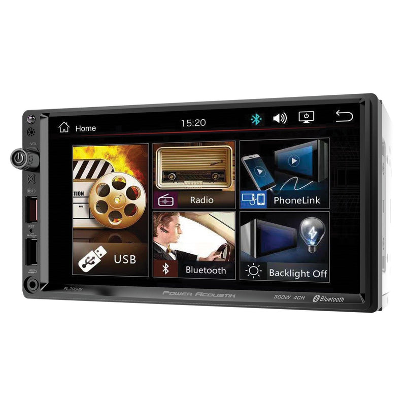 Power Acoustik PL-700HB 7-In. Double-DIN All-Digital Media Receiver w/ Bluetooth