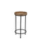 Round Wood and Metal Plant Stand Table (Set of 2)