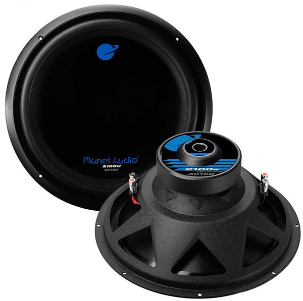 Planet Audio Anarchy 15" Woofer Dual 4 Ohm Voice Coil Black  AC15D