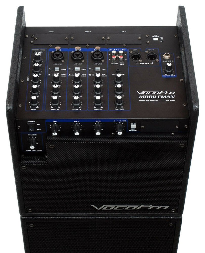 VocoPro Battery Powered P.A. System with Subwoofer - Mobileman