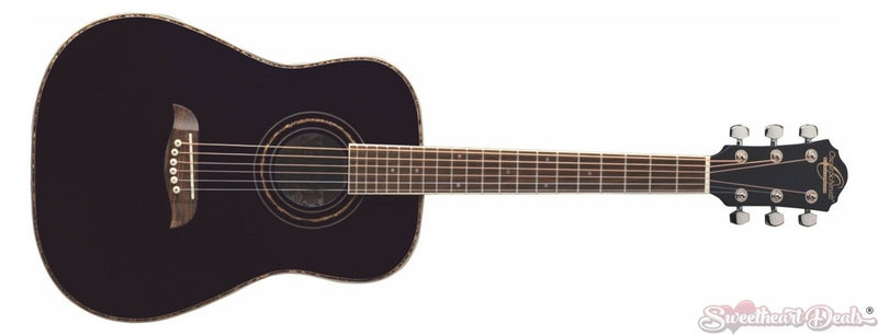 Oscar Schmidt OGHS 1/2 Size Dreadnought Acoustic Guitar Black - OGHSB