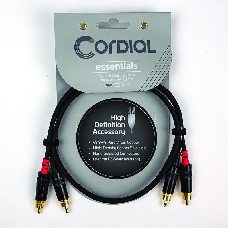 Cordial Cables 3' Unbalanced Twin Cable - RCA to RCA - CFU0.9CC