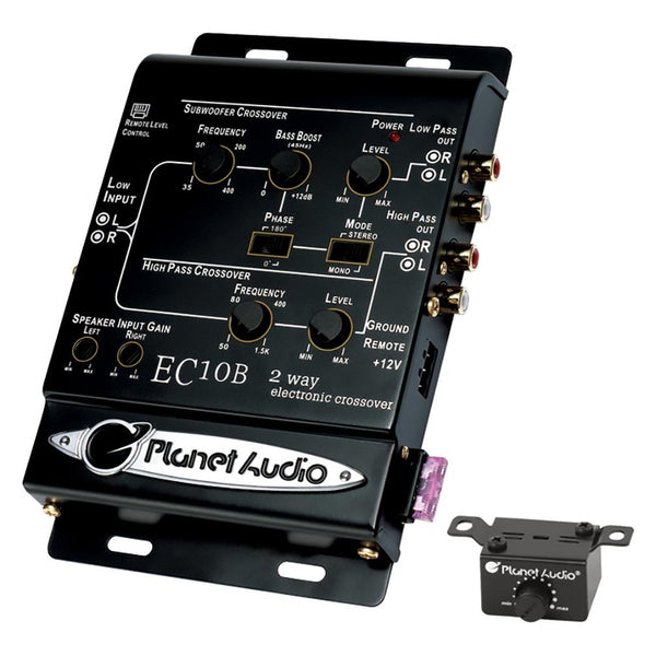 Planet Audio 2-Way electronic crossover with remote woofer level control EC10B