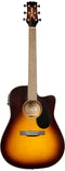 Jasmine Dreadnought Acoustic Electric Guitar w/ Case - Sunburst - JD-39CESB
