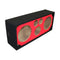 DeeJay LED Speaker Enclosure w/ Two 10" Woofers w/ 2 Tweeters & 1 Horn - Red