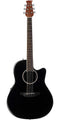 Ovation Applause 6 String Acoustic-Electric Guitar, Right, Black, Mid-Depth (AB24II-5)