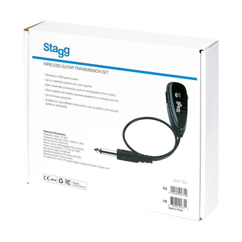 Stagg Wireless Guitar Transmission Set with Transmitter & Receiver - SUW 12G