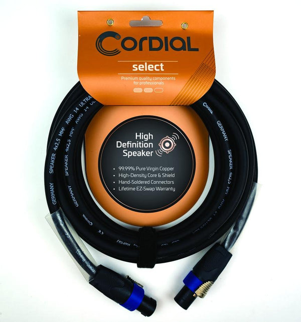 Cordial Premium 16' speakON to speakON Speaker Cable - CPL5LL4