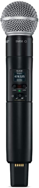 Shure SLXD2/SM58-G58 Handheld Transmitter w/ SM58 Capsule - G58 Band