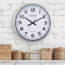 La Crosse 20" Brushed Aluminum Atomic Wall Clock - 404-1220