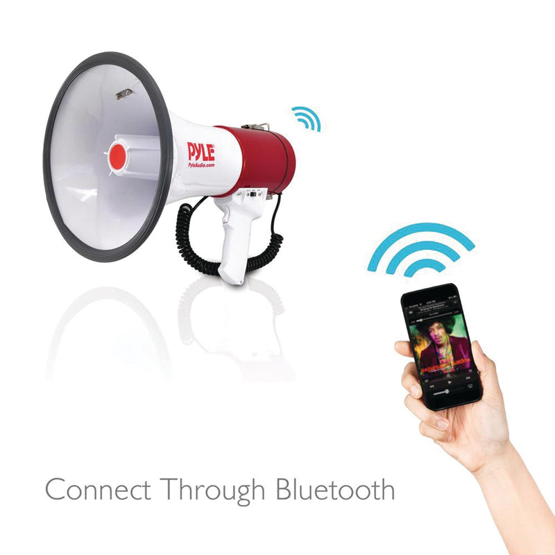 Pyle 50-Watt Bluetooth® Megaphone Bullhorn with Siren