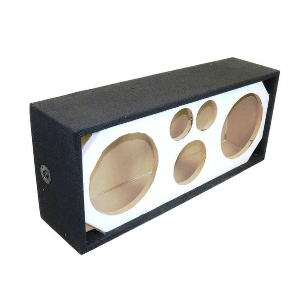 DeeJay LED Speaker Enclosure w/ Two 10" Woofers w/ 2 Tweeters & 1 Horn - White