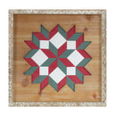 Wood Framed Vintage Quilt Square Wall Plaque (Set of 2)