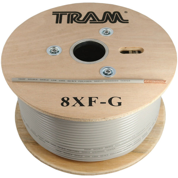 Tram 8XF-G RG8X Tramflex Precision Double-Shield RF Coax Cable 500 Feet Gray