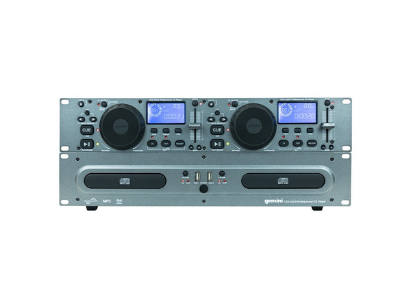 Gemini DJ Rackmount Dual CD Media Player with USB - CDX-2250i
