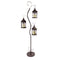 Whimsical Metal Lantern Tree with 3 Candle Holders 6'H