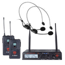 NADY Dual 100-Channel UHF Wireless Headset Microphone System -  U-2100-HM3