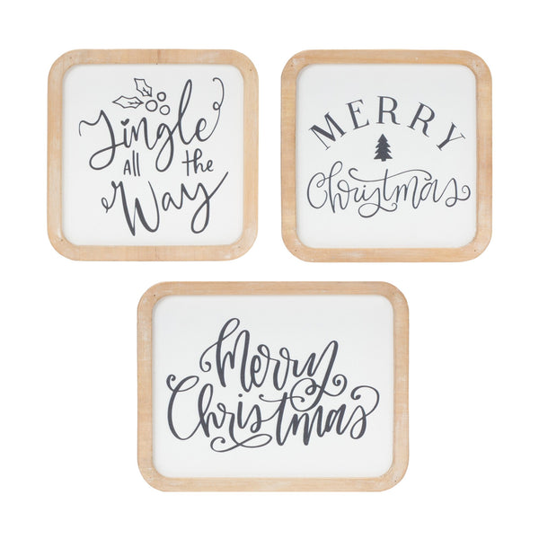 Holiday Sentiment Plaque (Set of 12)