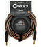 Cordial Copper 1/4″ to 1/4" Straight 20' Clear Instrument Cable - CSI6PP-METAL